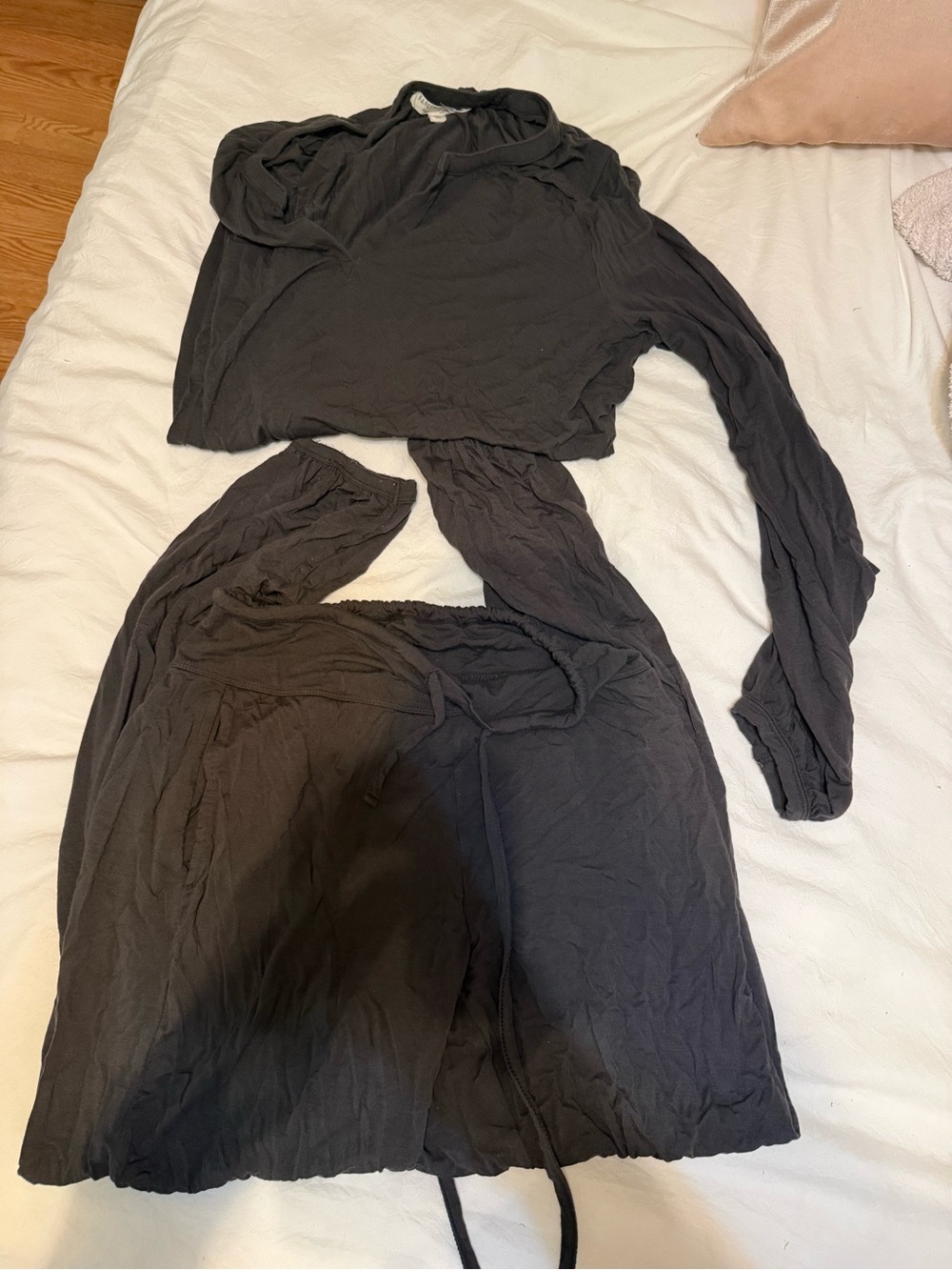 Barefoot Dreams Black Two-Piece Long Sleeve Lounge Set